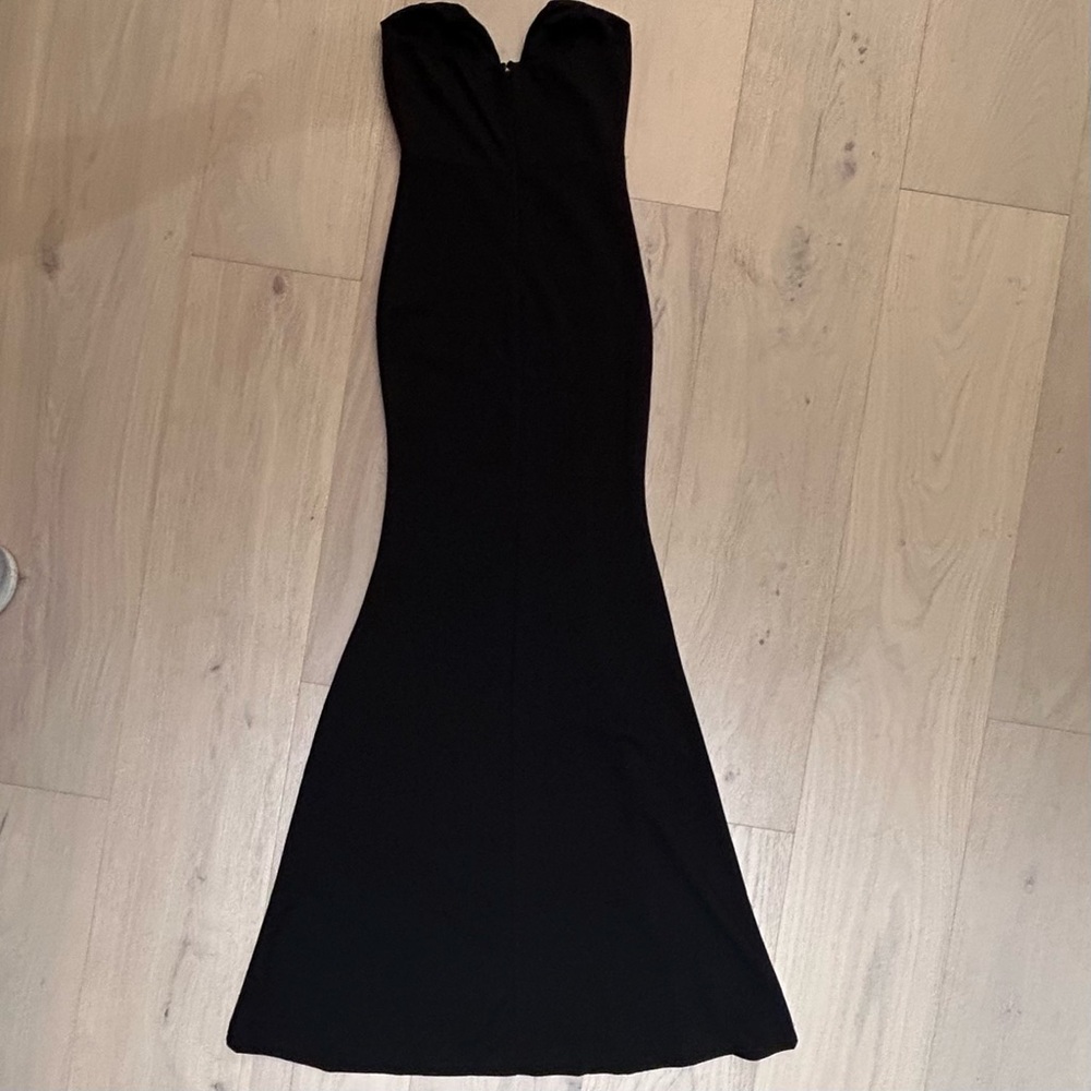 Black Strapless Mermaid Maxi Dress